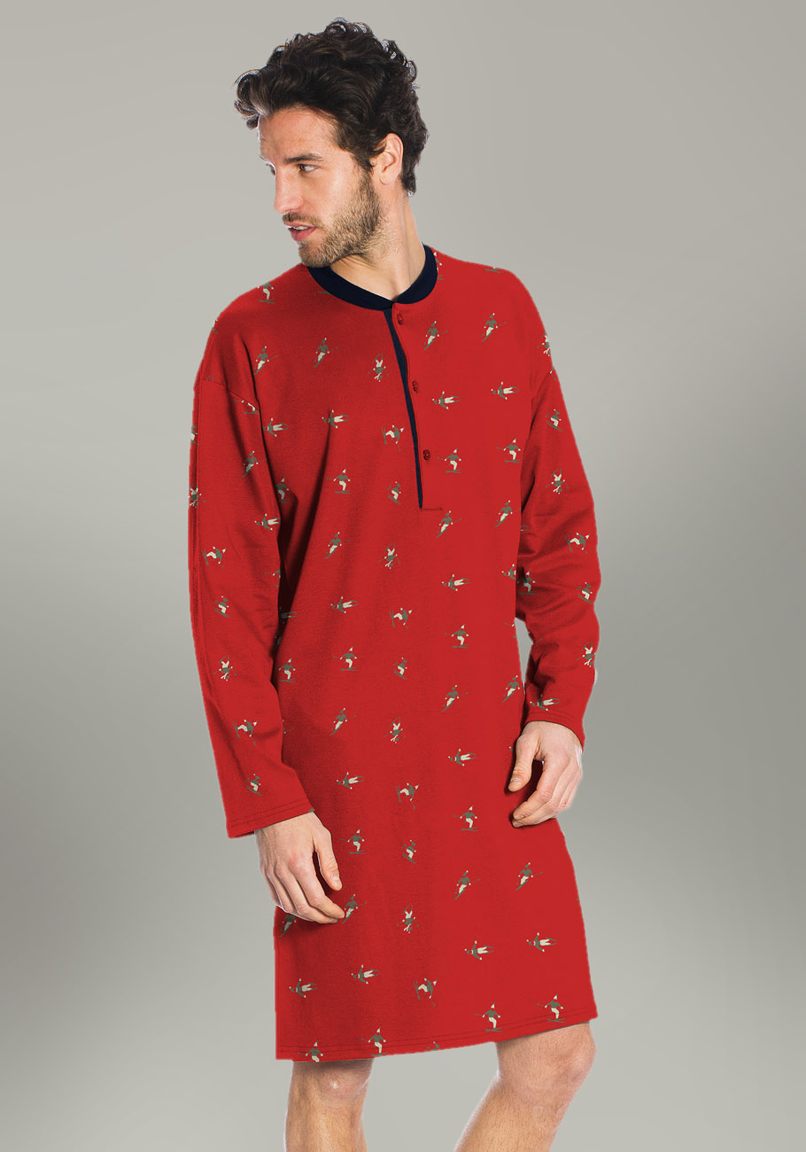 BipBip Uomo camicia da notte in caldo cotone