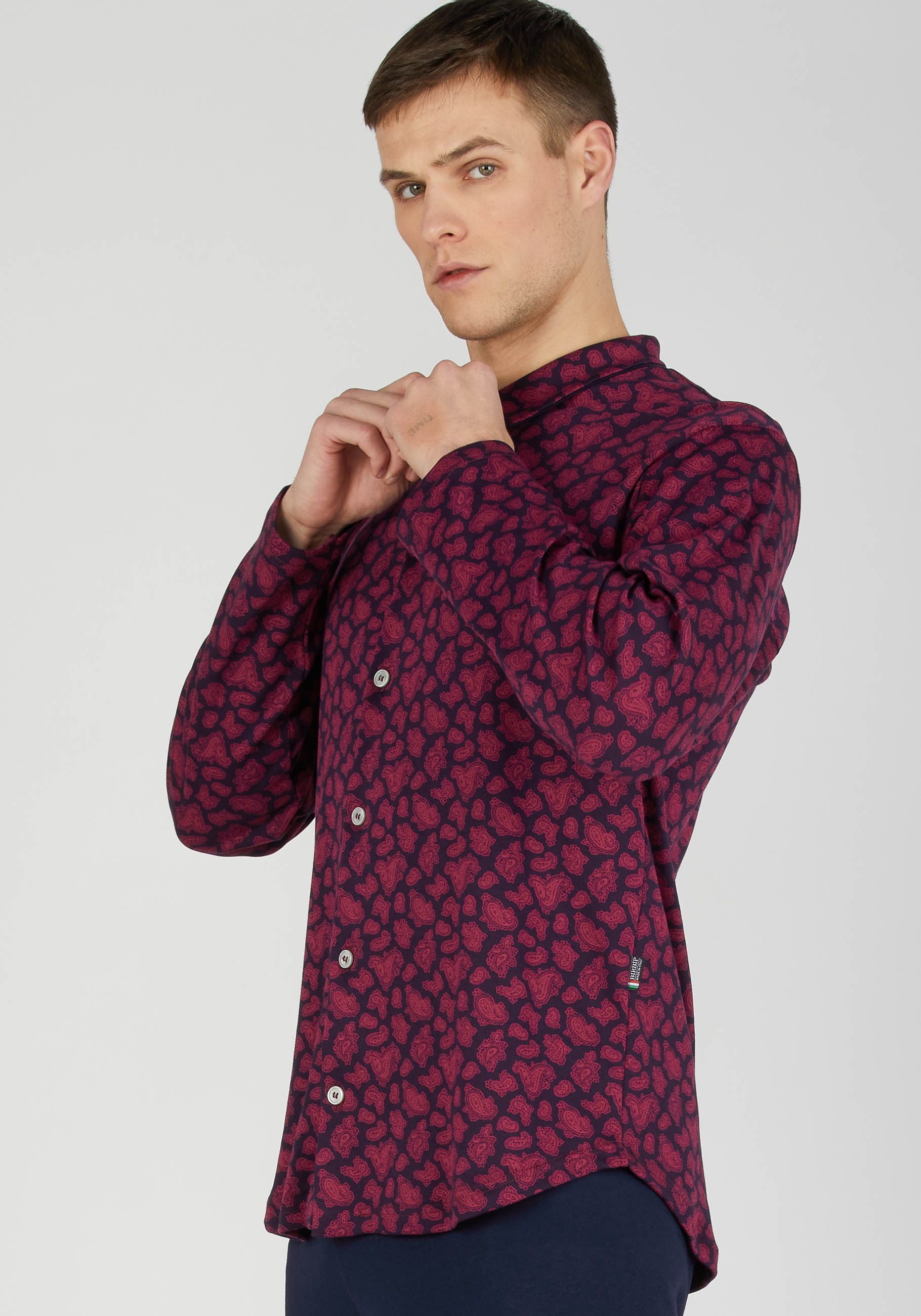 BipBip UOMO CARDIGAN CON COLLO ORLATO IN CALDO COTONE