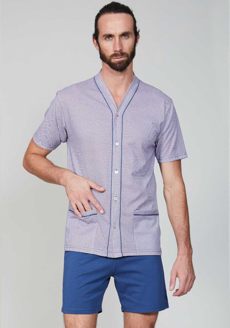 BipBip Uomo cardigan corto in fresco cotone