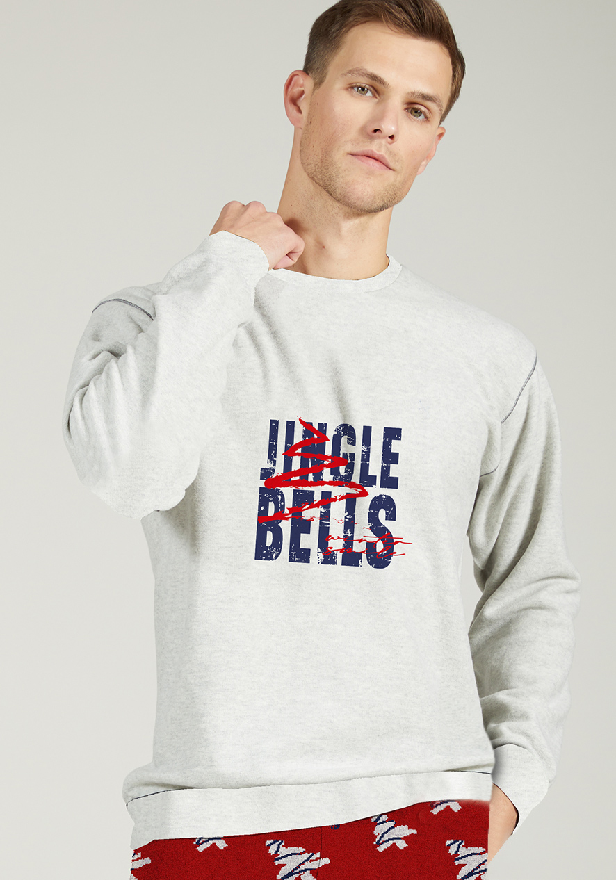 BipBip Pigiama Uomo con girocollo bordato